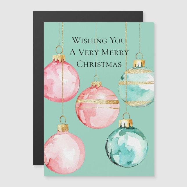 Chic Mint Rosa Guld julprydnader (Fram/baksida)