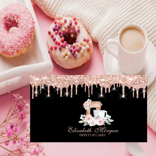 Chic Mixer Flowers Ro Guld Drivers Bakery Visitkort (Skapare uppladdad)