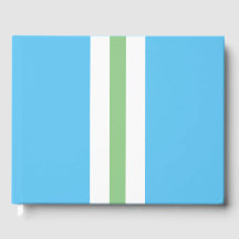 Chic Mjuk Grönt Vit Lodrät Rand på Himlar Blue