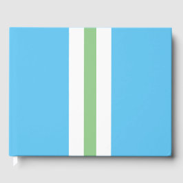 Chic Mjuk Grönt Vit Lodrät Rand på Himlar Blue Gästböcker