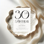 Chic Modern 30års födelsedag Party Inbjudningar<br><div class="desc">Inbjudan till chicens moderna 30års födelsedag-parti</div>