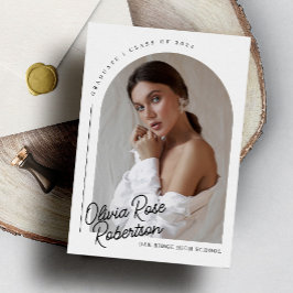 Chic Modern Arch Photo Studenten Meddelande