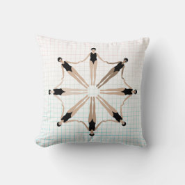 Chic Modern Artistic Synchronized Swimmers Grid Kudde