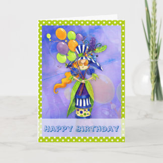 Chic Modern Birthday Card för flicka Kort