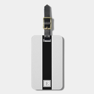 Chic Modern Black White Rand Luggage Tagg Bagagebricka
