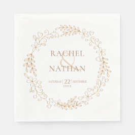 Chic Modern Blommigt Garland Firande Pappersservett