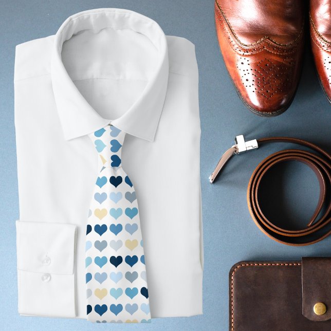 Chic Modern Blue Hearts Valentine Day Slips (Skapare uppladdad)