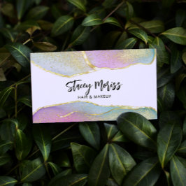 Chic Modern Bright Trendig Guld Colorful QR Code B Visitkort