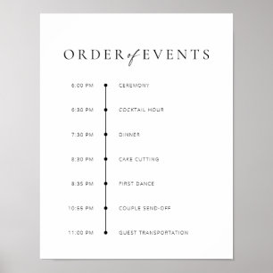 Chic + Modern Bröllop-händelsemärke för Poster