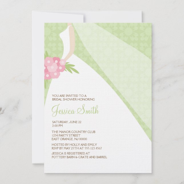 Chic modern brud inbjudningar (Framsida)