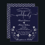 Chic Modern Budget Blommigt White Wedding bjudande<br><div class="desc">Chic Modern Budget Blommigt White Wedding bjudning. Enkel och modern för att du enkelt och snabbt ska kunna slutföra dina uppgifter. Kolla min butik för att se hela sviten för den här designen.</div>