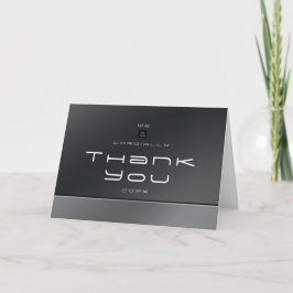 Chic Modern Business Black Silver Tack Kort