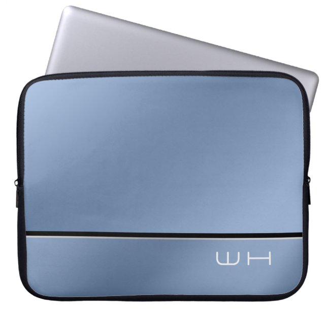 Chic Modern Business Blue Laptop Fodral (Framsidan)
