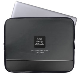 Chic Modern Business Logotyp Black Laptop Fodral