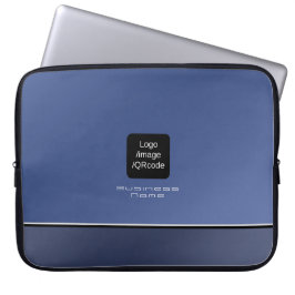 Chic Modern Business Logotyp Blue Laptop Fodral