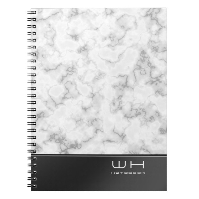 Chic Modern Business Marble Anteckningsbok (Framsidan)