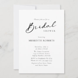 Chic Modern Calligraphy Simple Möhippa Inbjudningar