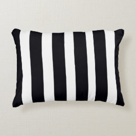 Chic Modern Elegant Classic Black & White Rand Prydnadskudde