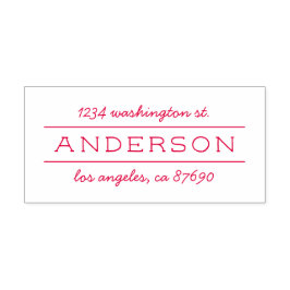 Chic Modern Family Namn-skript, Returadress Självfärgande Stämpel