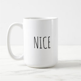 Chic Modern Farmhouse ‘Nice’ Customizable Words Kaffemugg