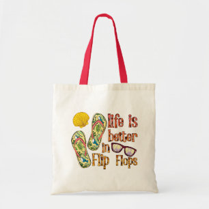 Chic, Modern Flip-flopp Sommar Tote-bag Tygkasse
