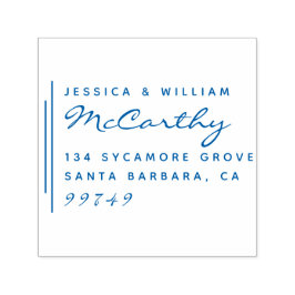 Chic Modern gifta pars Namn-Returadress Självfärgande Stämpel