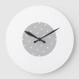 Chic Modern Grått Center White Rim Rand Stor Klocka