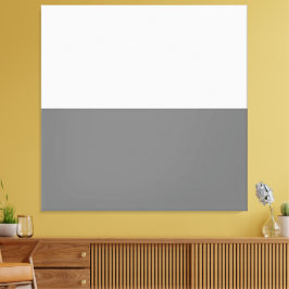 Chic Modern Grått White Minimalist Färg Block Canvastryck