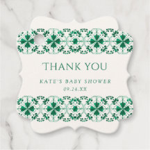Chic Modern Grönt St. Patrick's Day Baby Shower