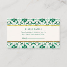 Chic Modern Grönt St. Patrick's Day Baby Shower
