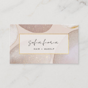 Chic Modern Guld Glitter Visitkort