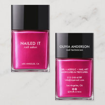 Chic Modern Hot Rosa Nagellackflaska Nagelsalong