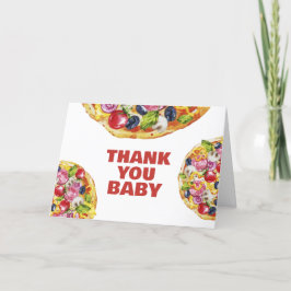 Chic Modern italiensk babystödraster för segmentse Tack Kort