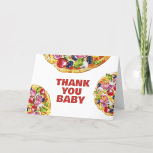 Chic Modern italiensk babystödraster för segmentse Tack Kort