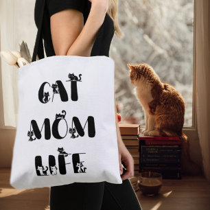 Chic Modern kattmamma-liv Söt mors dag Tygkasse
