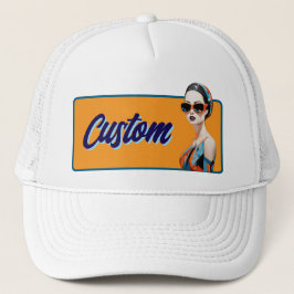 Chic modern kvinna, geometrisk elegans keps