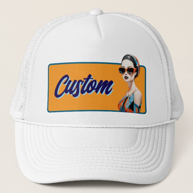 Chic modern kvinna, geometrisk elegans keps (Framsida)