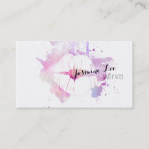 chic modern läppar för lilor för vattenfärg för