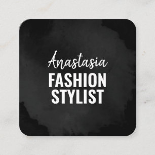 Chic Modern lyx Plain Black Simple Minimalist Fyrkantigt Visitkort