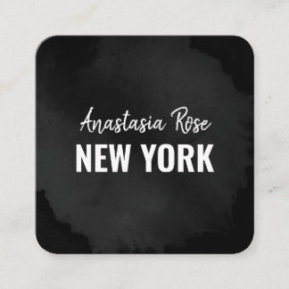 Chic Modern lyx Plain Black Simple Minimalist Fyrkantigt Visitkort