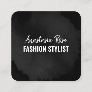 Chic Modern lyx Plain Black Simple Minimalist Fyrkantigt Visitkort