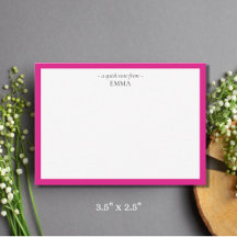 Chic Modern Magenta Rosa Correspondence