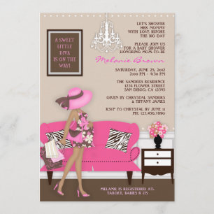 Chic Modern Mamma Baby Shower Inbjudan