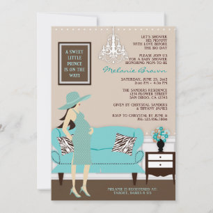 Chic Modern Mamma Baby Shower Inbjudan