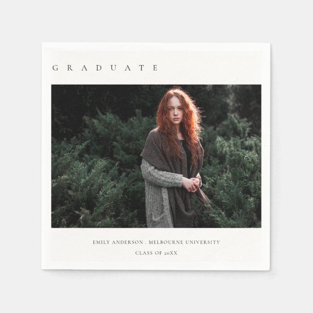 CHIC MODERN MINIMAL CLEAN ANPASSNINGSBAR PHOTO STU PAPPERSSERVETT (Framsidan)