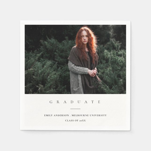 CHIC MODERN MINIMAL CLEAN ANPASSNINGSBAR PHOTO STU PAPPERSSERVETT (Framsidan)