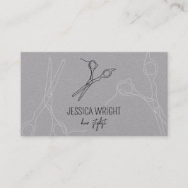 Chic Modern Minimalist Hair Stylist Sissar Line Visitkort