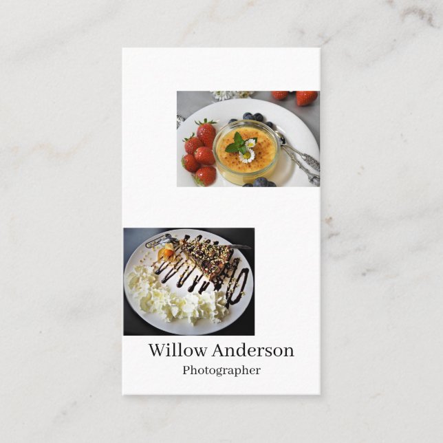 Chic Modern Minimalistisk fototypografi Visitkort (Framsida)