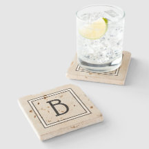 Chic Modern Monogrammed Tan, svartvitt - inledande