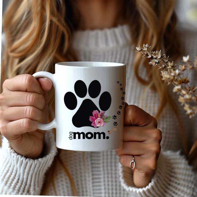 Chic Modern Paw Skriv ut Hund-kaffe i Mugg (Skapare uppladdad)